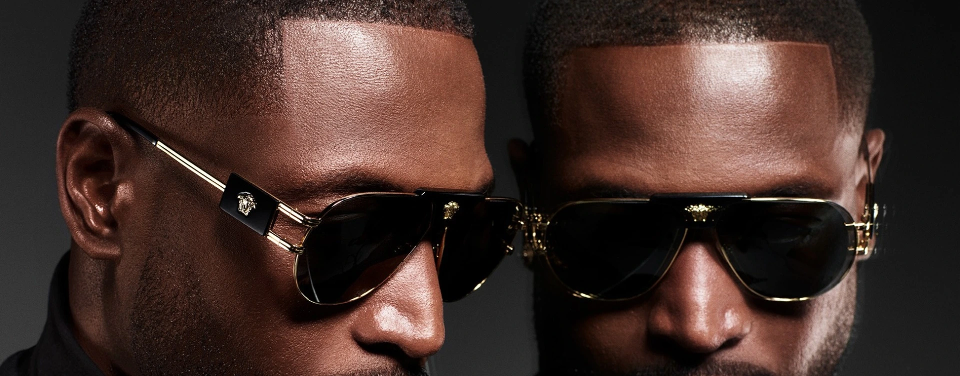 VERSACE Sunglasses New Black Gold Medusa Logo Special Project Dwayne Wade 55 mm Dwyane Wade Continues Versace Collab With New Men main image 4
