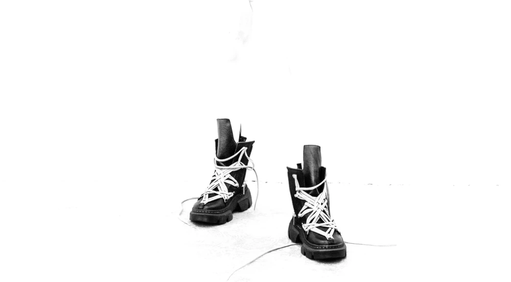 Dr. Martens Collaboration with Rick Owens - Megalace Boots | EBONY