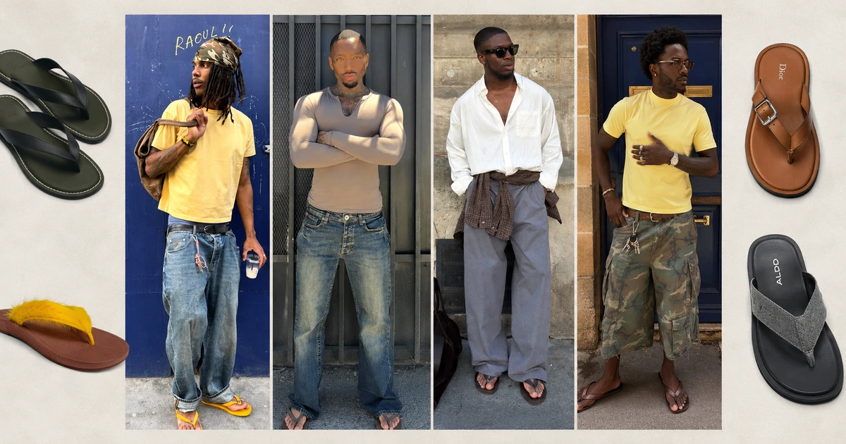 Black Men Rock Thong Sandals This Summer