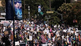 No Kings march, rally, Trump, protest,