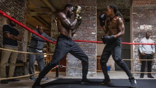 Deontay Wilder and Wiz Khalifa spar in Moses the Black