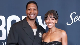 Jonathan Majors and Meagan Good at EBONY