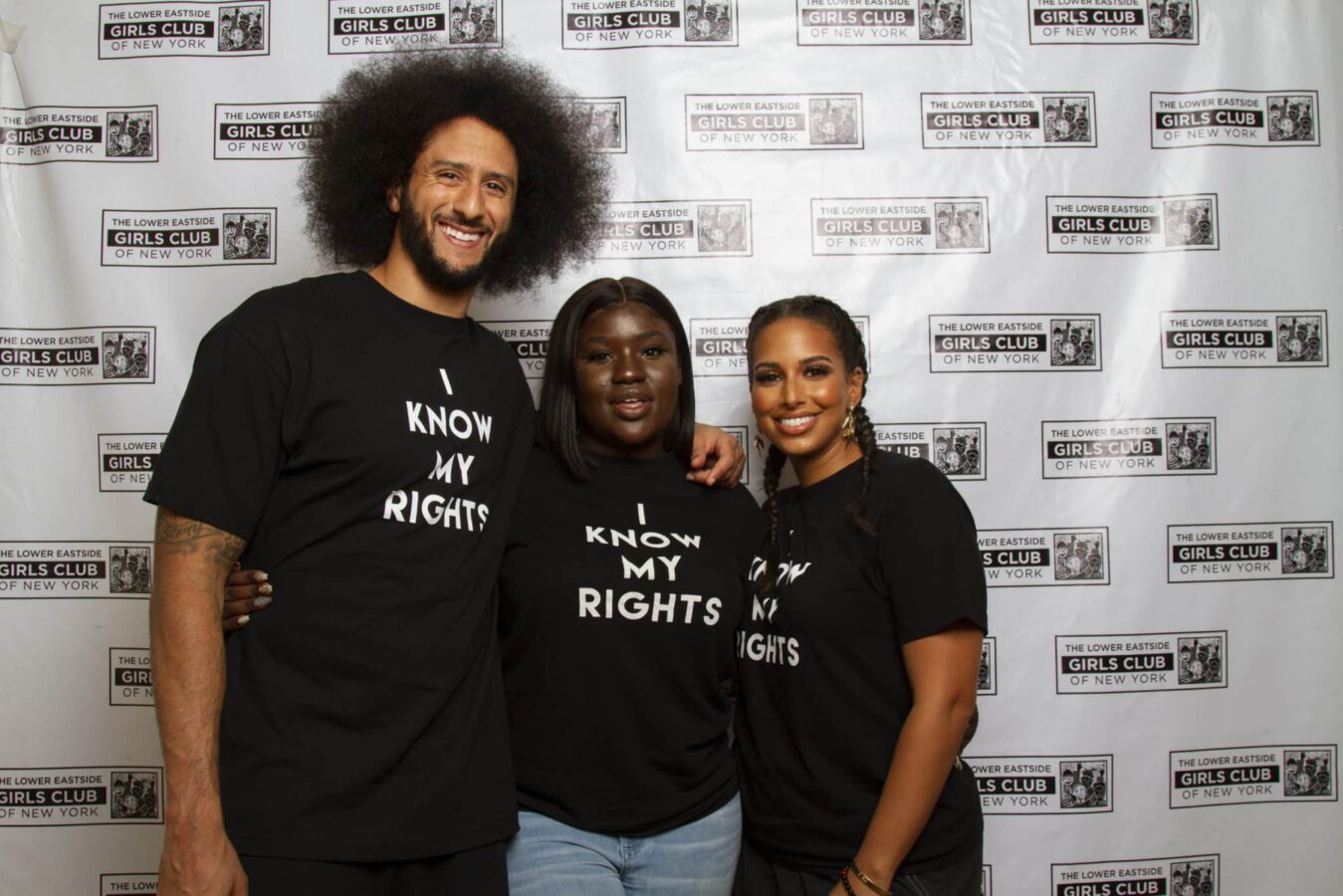 Aicha Sacko (center) at a Lower Eastside Girls Club of New York event.
