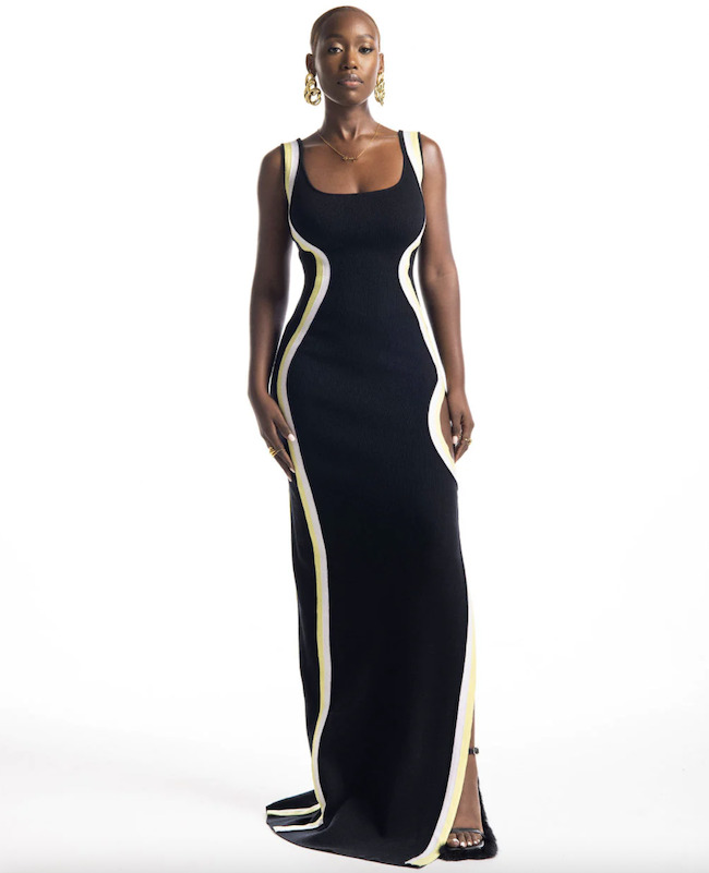 gold dress black tie Cut-Out Gold Ombre Long Sequin Formal Dress main image 1