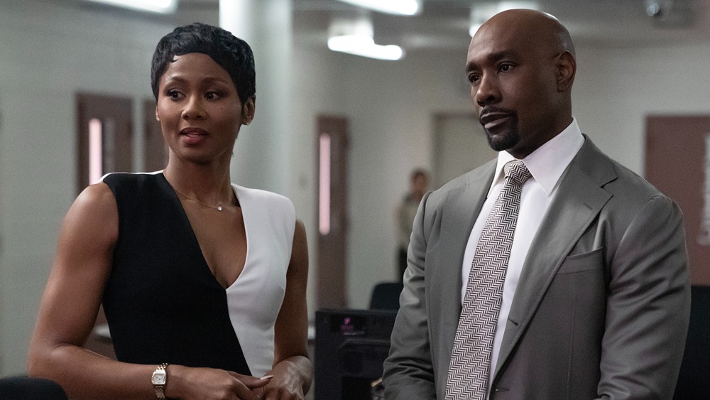 Emayatzy Corinealdi and Morris Chestnut