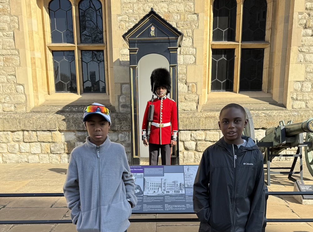 kids at Tower of London