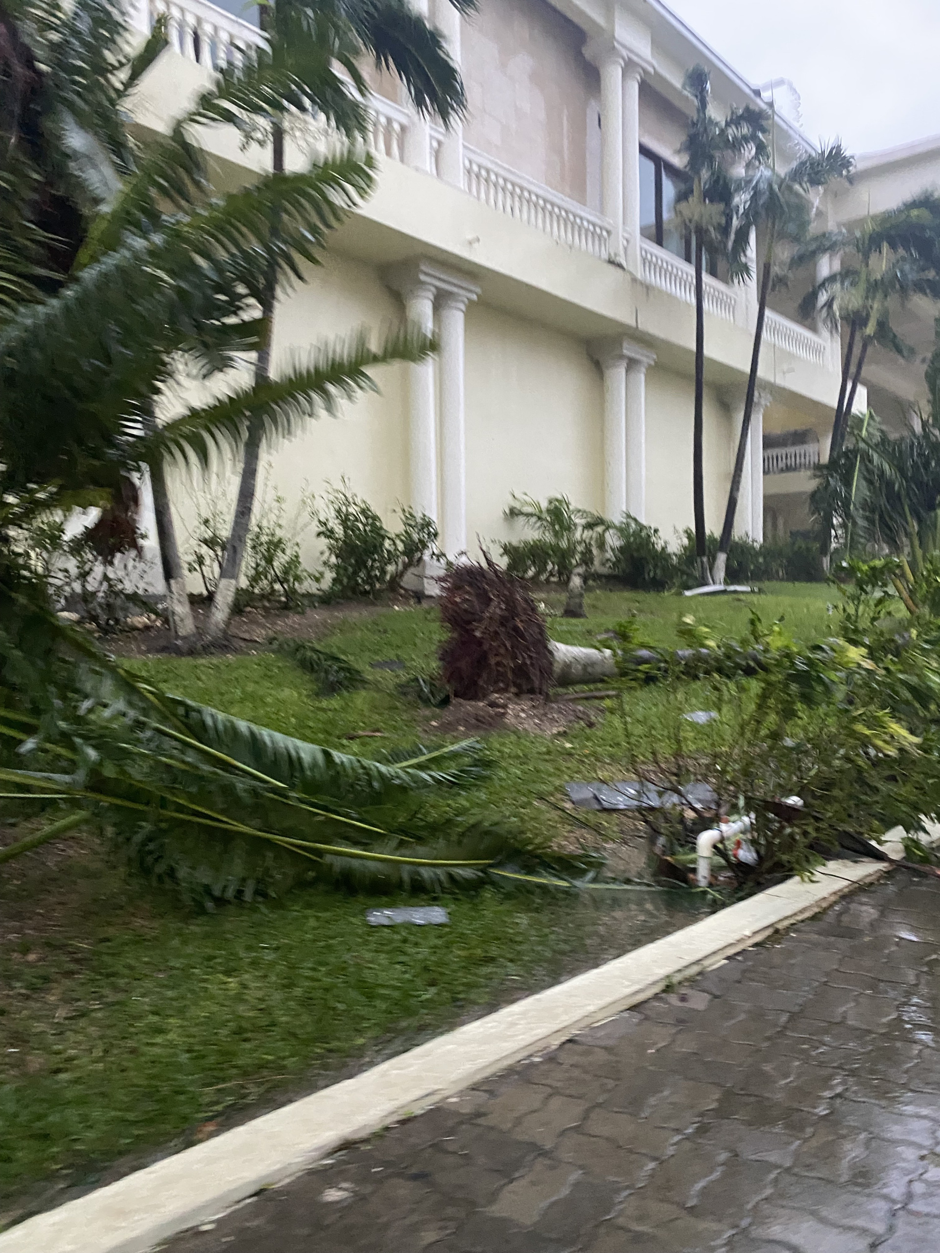 Hurricane damage in Jamaica