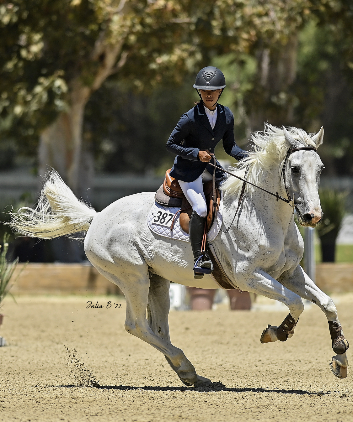Zoie Brogdon rides her horse during a competition.