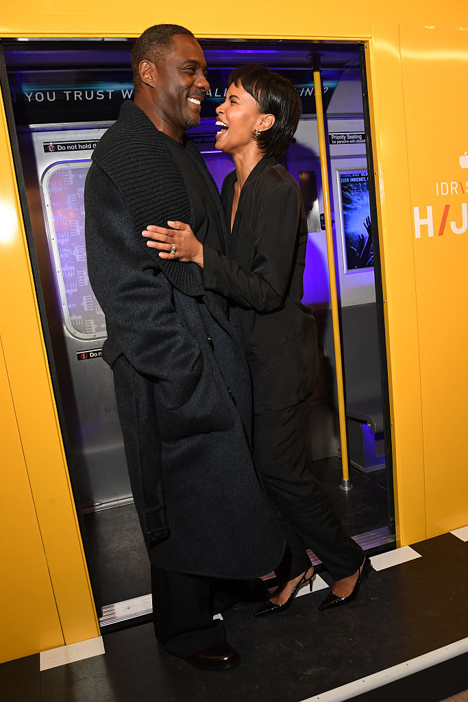 Idris Elba and Sabrina Dhowre Elba at Hijack premiere