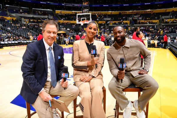 Candace Parker reporting on Prime Video.